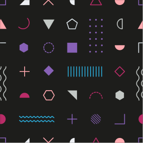 vinylový koberec s geometrickýmy tvarmi hravé tvary - Tenstickers