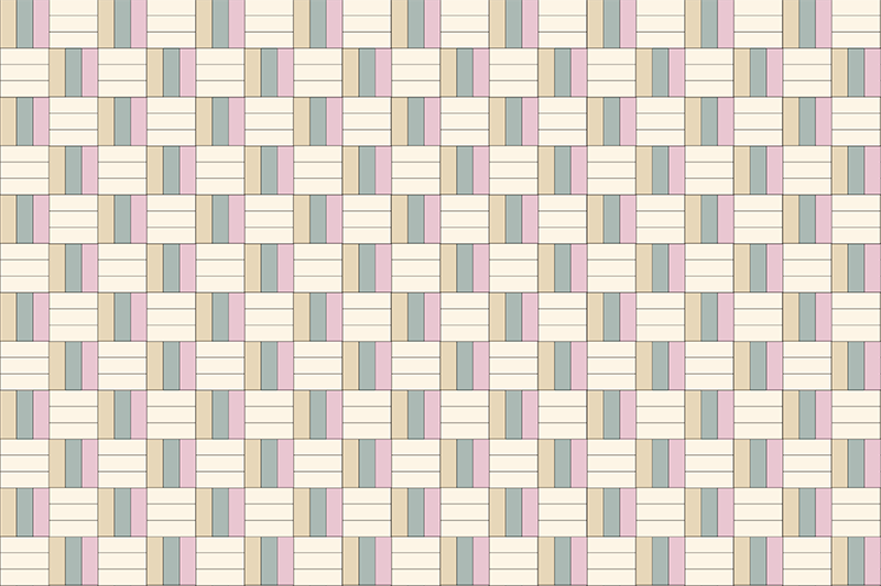 vinylový koberec s geometrickýmy tvarmi tkané farebné bloky - Tenstickers