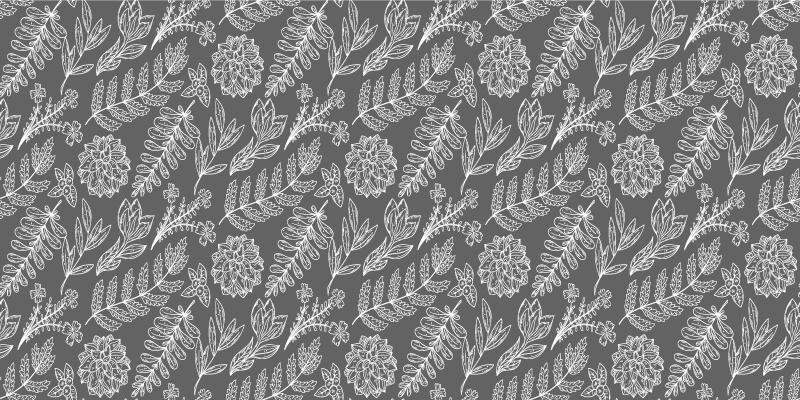 vinylový koberec s kvetmi kvetinový vzor listov - Tenstickers