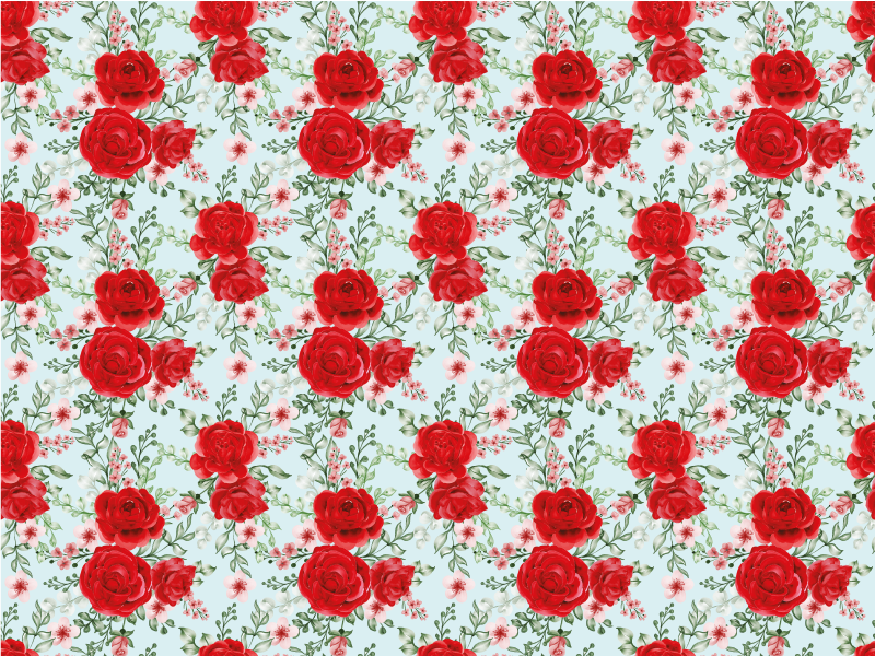 vinylový koberec kvety a rastliny red Floral Elegance - Tenstickers