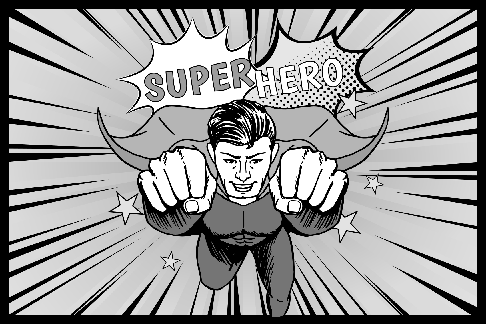 detský vinylový koberec dynamická superhrdinská grafika - Tenstickers