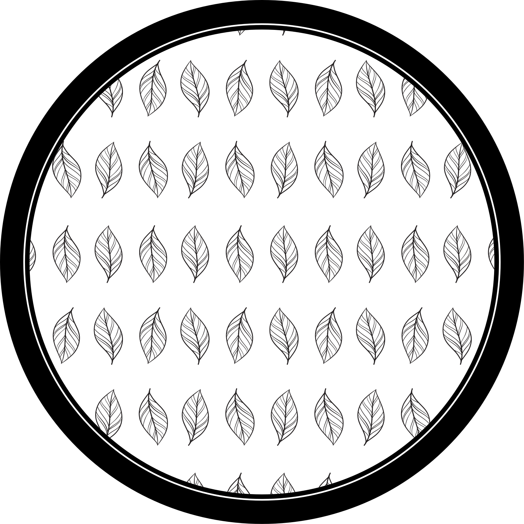 Koberec s minimalistickými pruhmi v tvare listu - Tenstickers