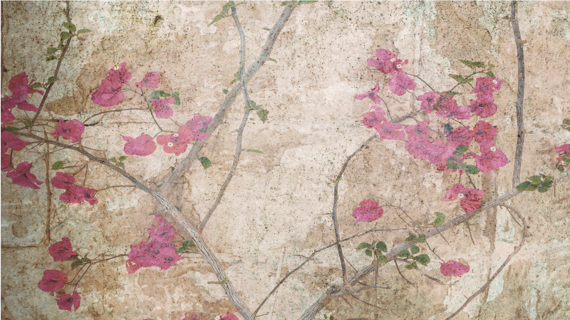 vinylový koberec s kvetmi prekrytie vetvy kvetu - Tenstickers