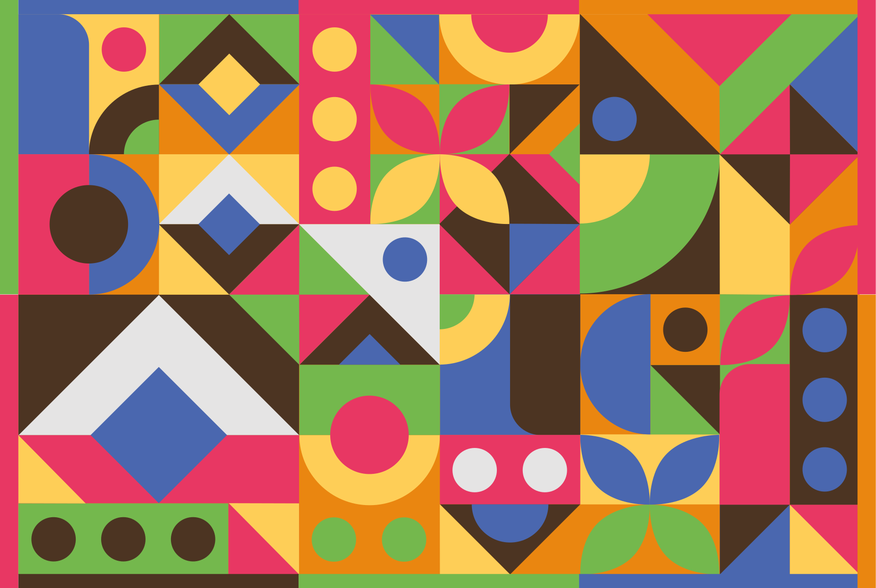 Farebný koberec do obývačky v abstraktnom štýle - Tenstickers