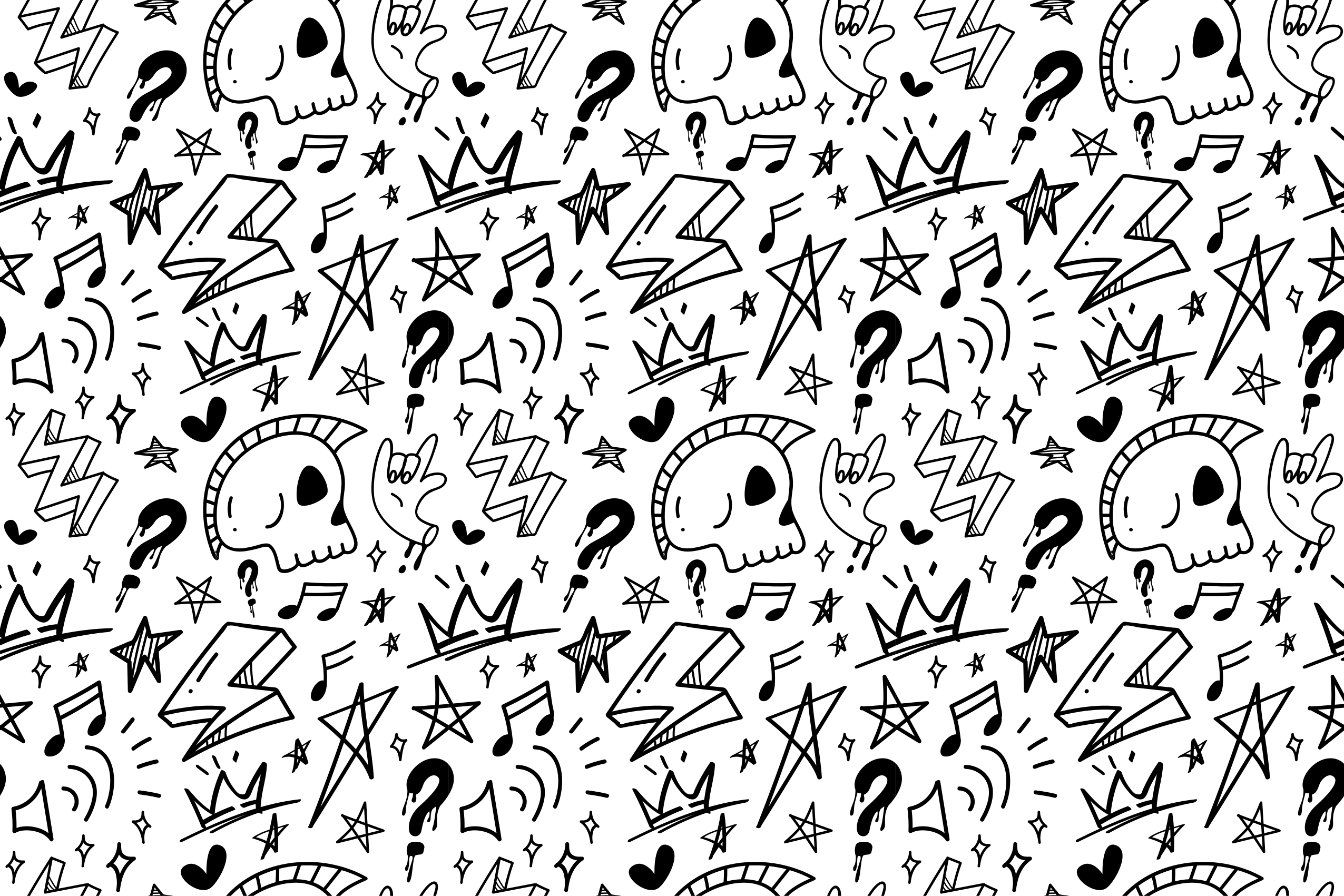 Vinylový koberec do spálne so vzorom chladných značiek - Tenstickers