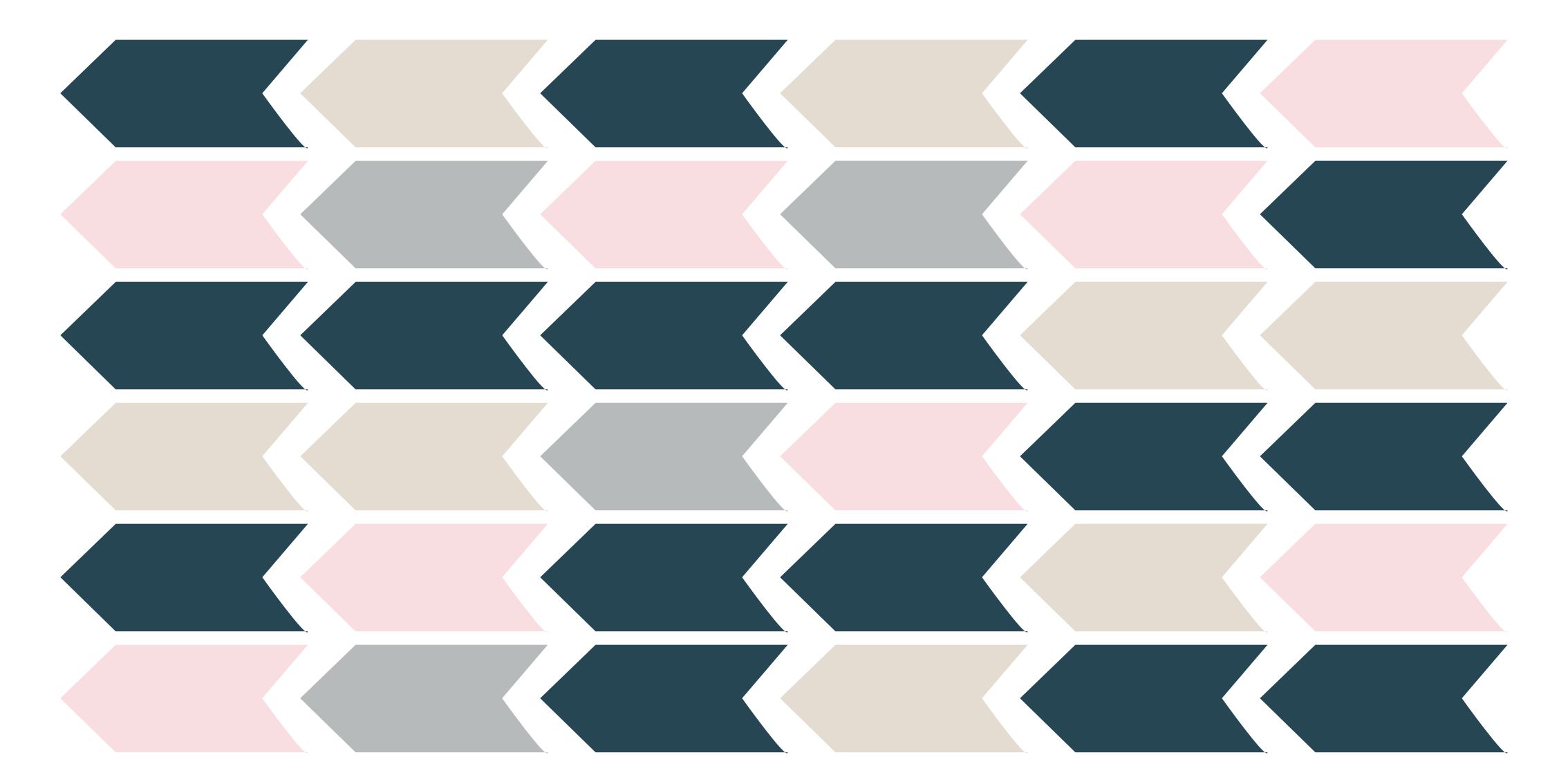 Pastelová farba šípky vzor geometrický vinylový koberec - Tenstickers