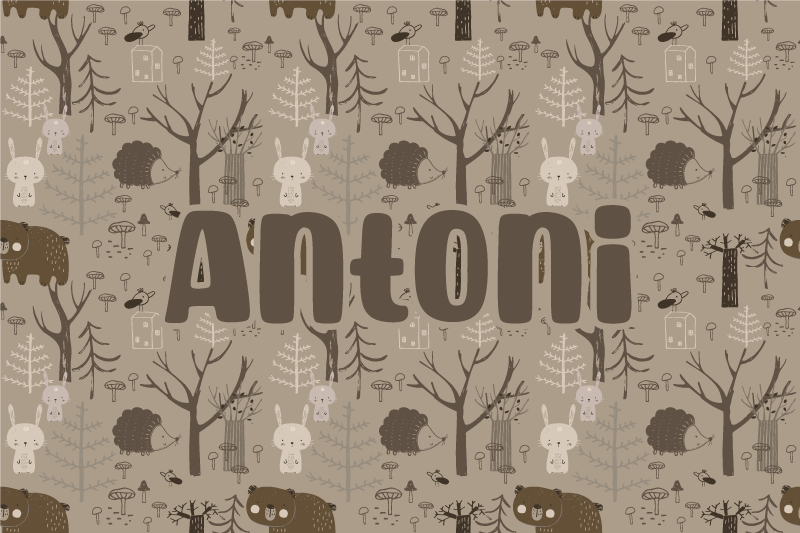 vinylový koberec s menom začarovaný les - Tenstickers