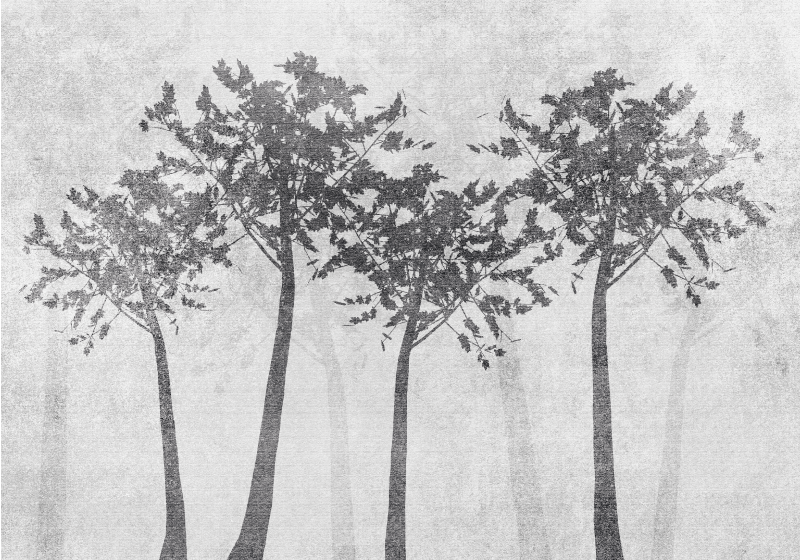 škandinávsky štýl stromy odtiene prírodný koberec - Tenstickers