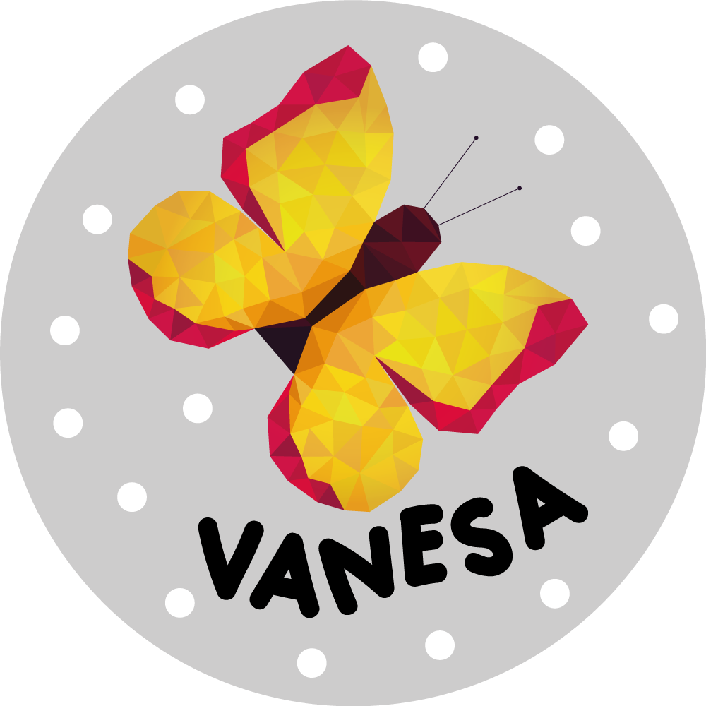 vinylový koberec s menom personalizovaný motýľ - Tenstickers