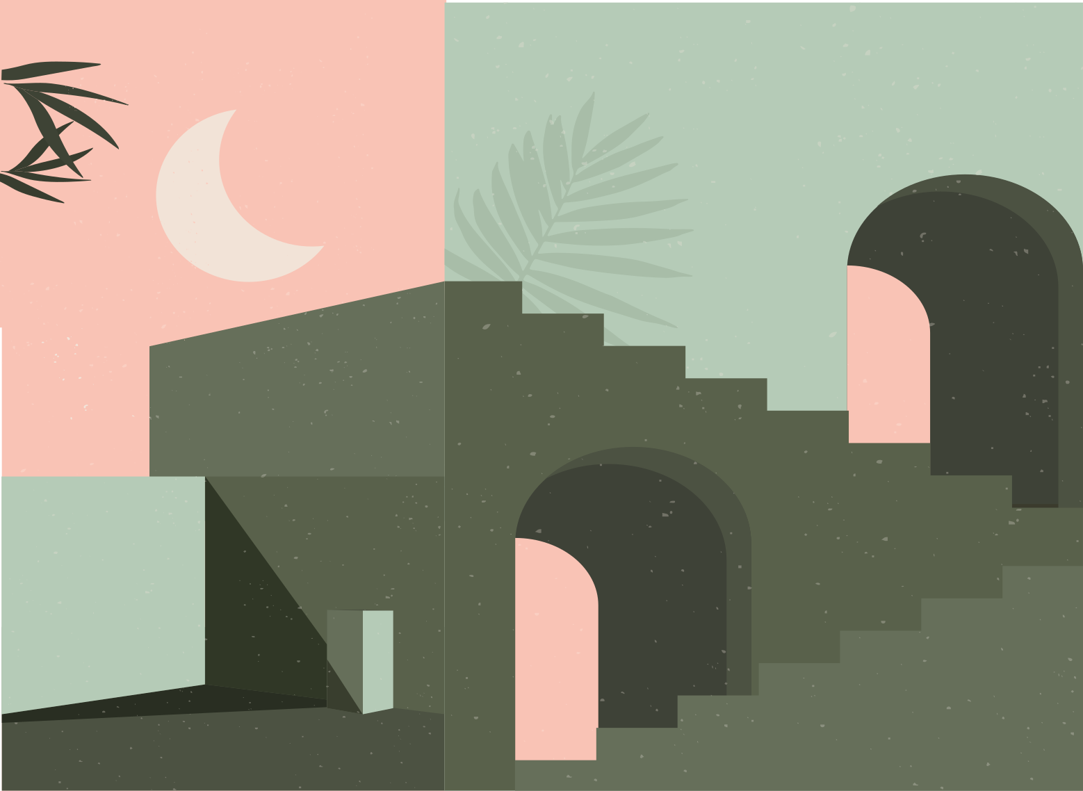 Vinylový koberec minimalisticky abstraktná scenéria - Tenstickers