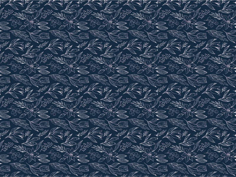 vinylový koberec s kvetmi kvetinová námornícka elegancia - Tenstickers