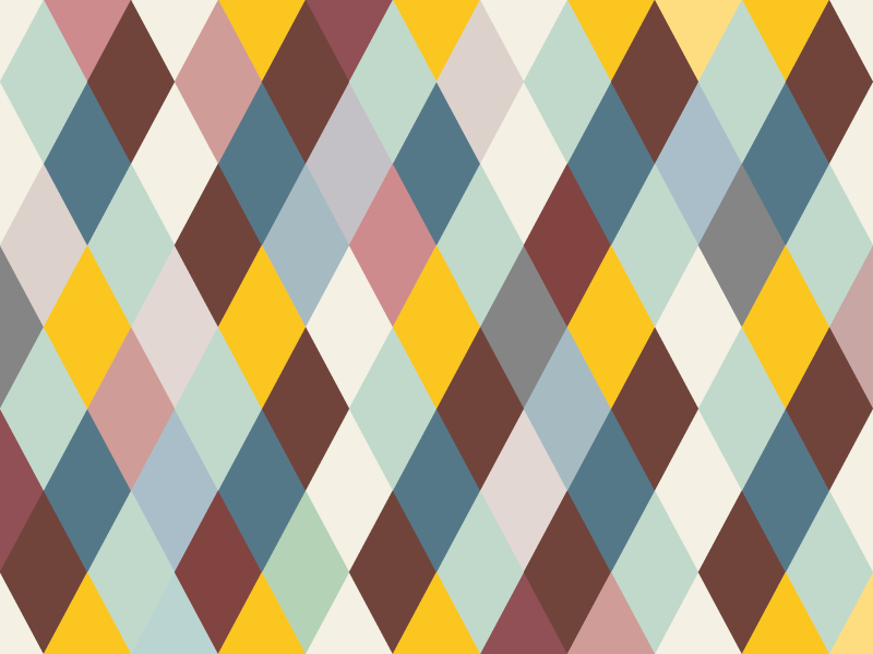 Geometrické pastelové viacfarebné diamantové koberce - Tenstickers