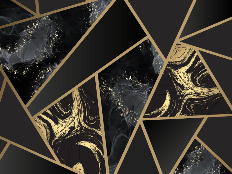 Koberce s geometrickým šedým a čiernym diamantovým vzorom - Tenstickers