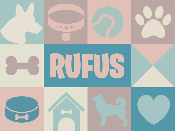 Vinylový koberec pre psa s menom - Tenstickers