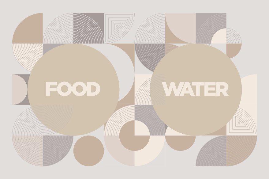 Vinylový koberec voda a jedlo - Tenstickers