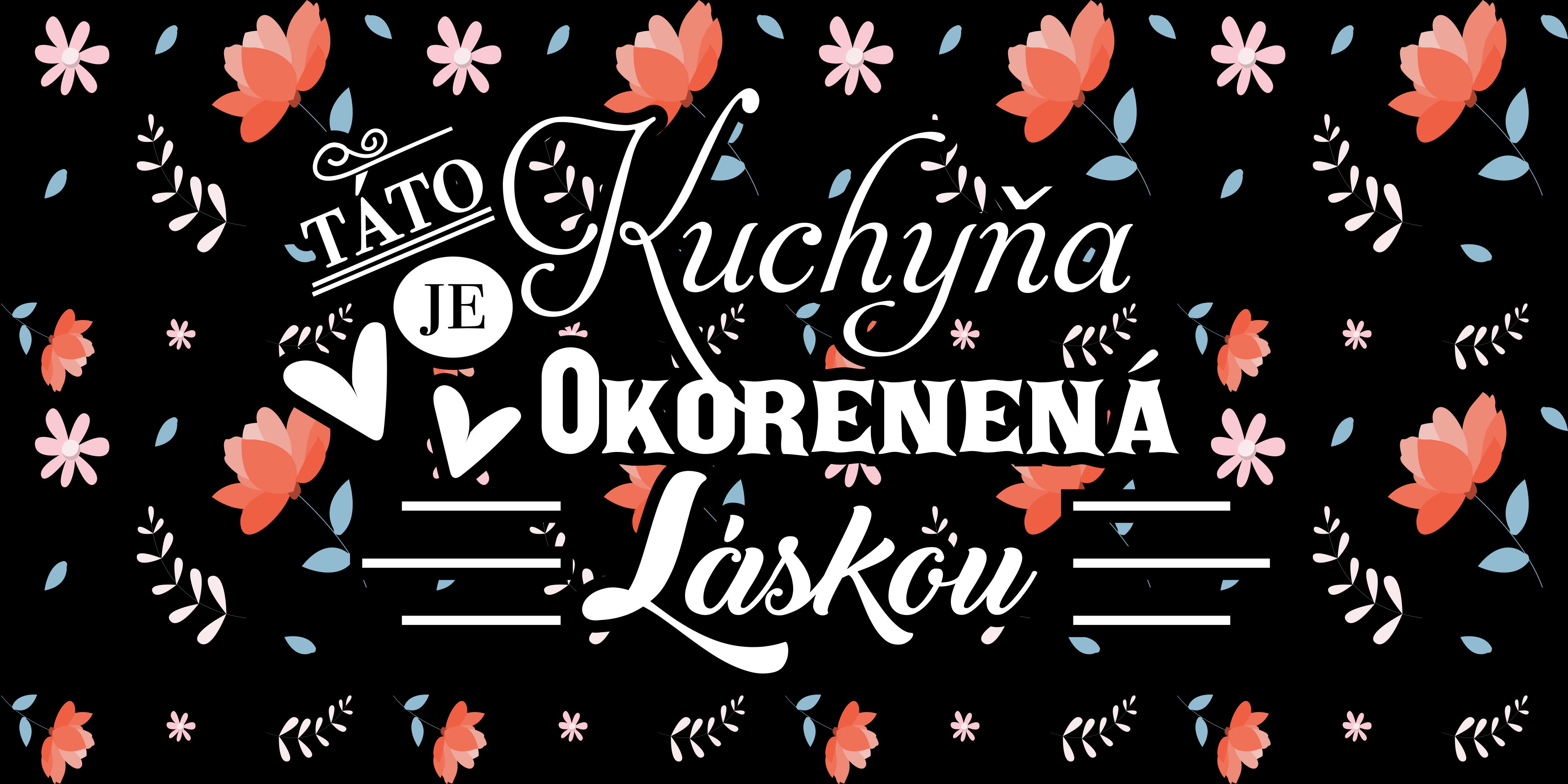 Vinylový koberec kuchyňa okorenená láskou - Tenstickers