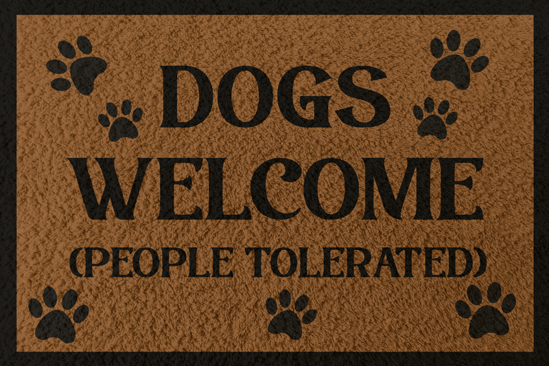 Vinylová rohožka dogs welcome - Tenstickers