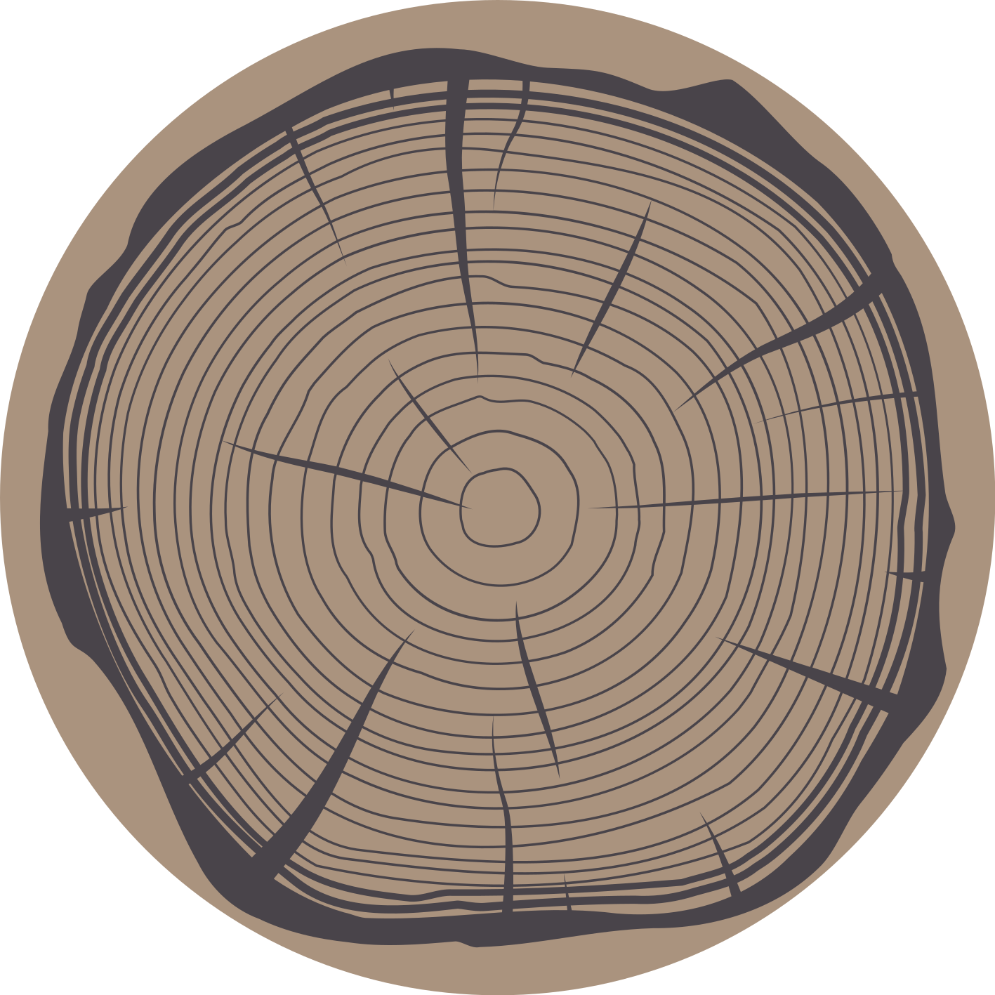 Vinylový koberec kmeň stromu - Tenstickers