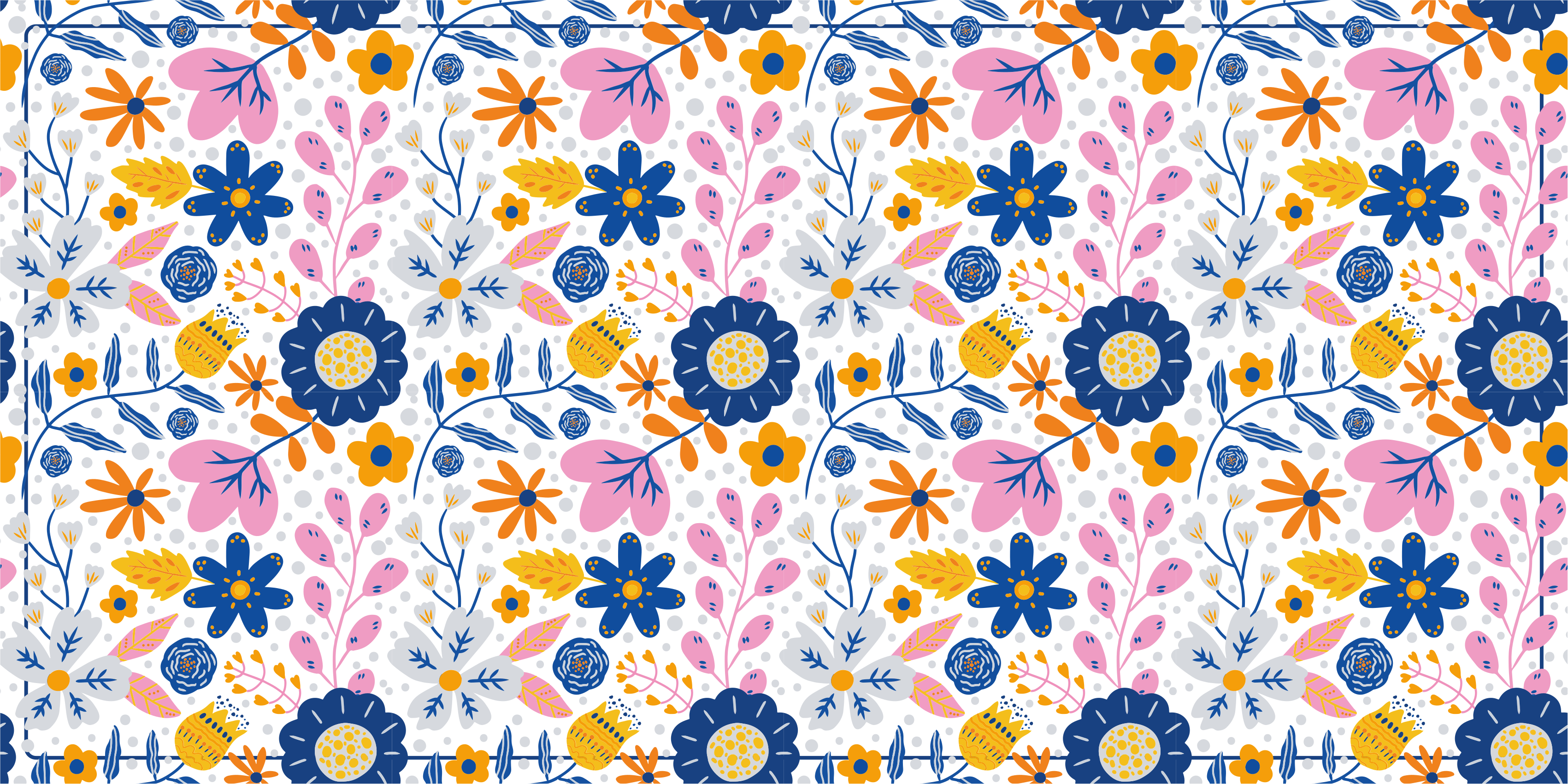 prírodný vinylový koberec kvetinové jarno - Tenstickers