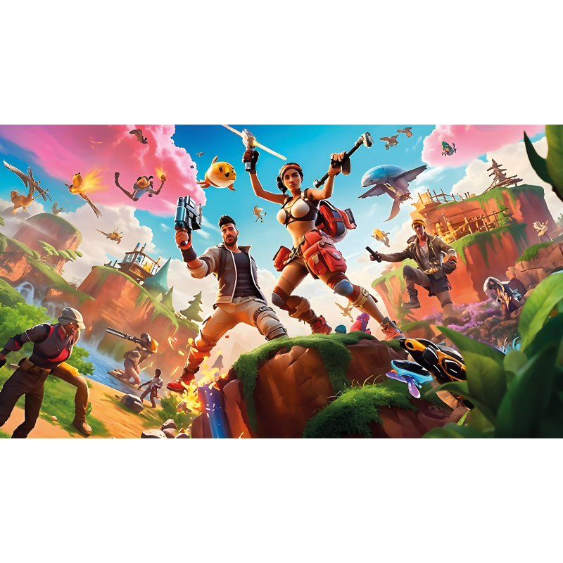 vinylový koberec do spálne postavy z videohier v akciiPostavy z v - Tenstickers