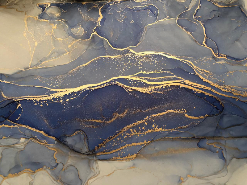 kamene vinylový koberec modrá námornícka skala - Tenstickers