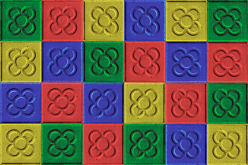 vinylový koberec do obývačky pop umenie panot dlaždice - Tenstickers