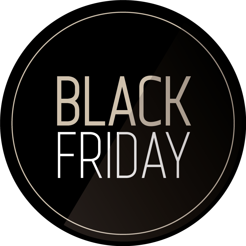 okrúhly vinylový koberec "Black Friday""Čierny piatok" - Tenstickers