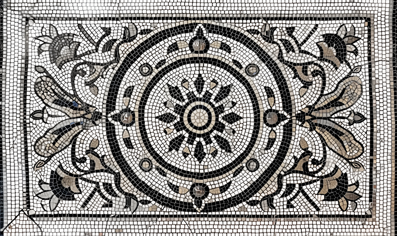 vinylový koberec  pre jedáleň secesný dizajn - Tenstickers