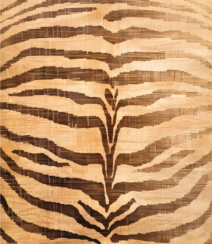 béžový vinylový koberec tigrované pruhy - Tenstickers