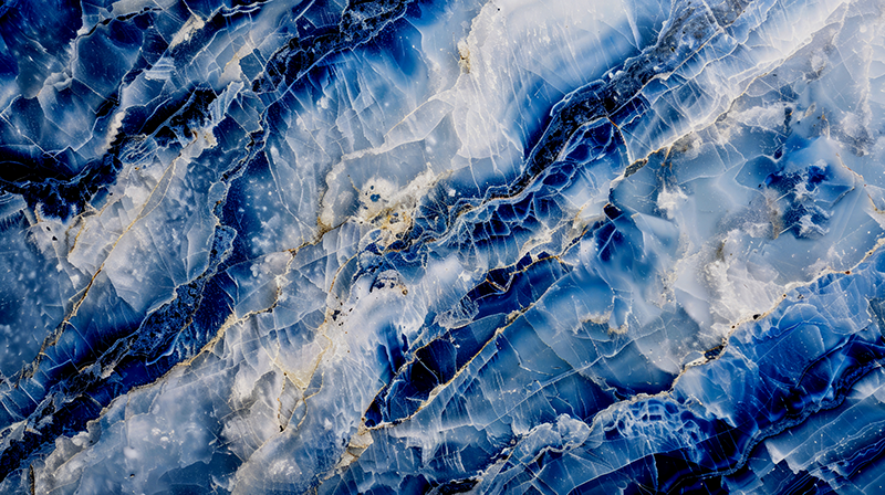 Mramorový vinylový koberec tmavo modrá - Tenstickers