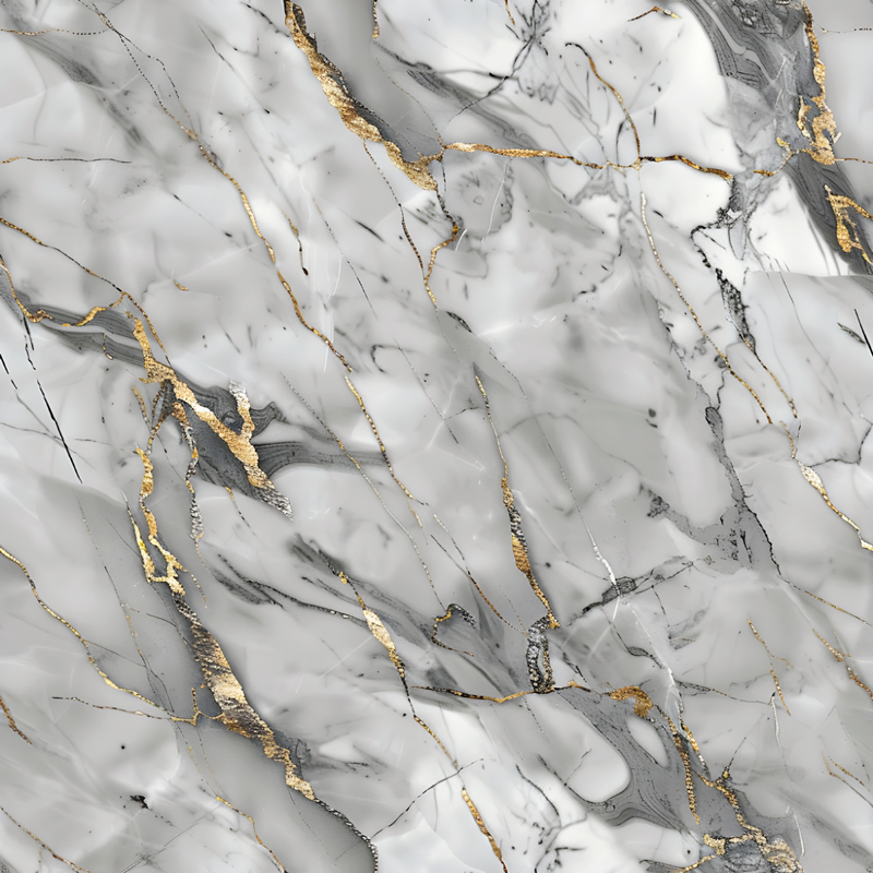 Mramorový vinylový koberec sivá a zlatá - Tenstickers