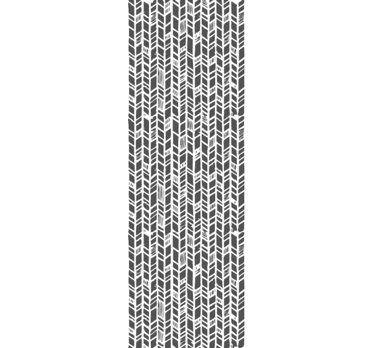 tapeta do predsiene štylizovaná šedá chevron - Tenstickers