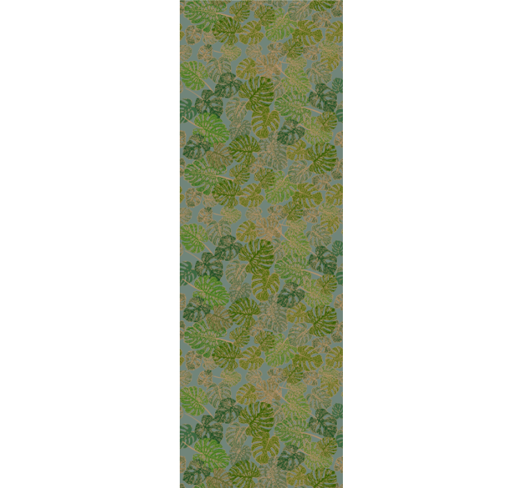 tapeta listy zelený motív monstera - Tenstickers