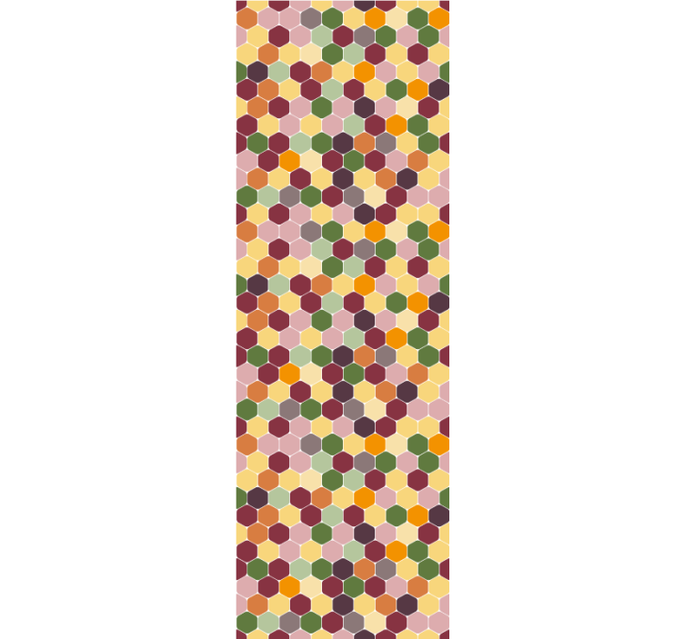 tapeta obkladačky malé farebné šesťuholníky - Tenstickers