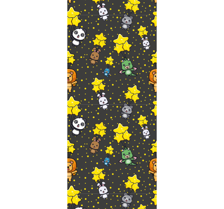 tapety do škôlky zvieratká a hviezdy - Tenstickers