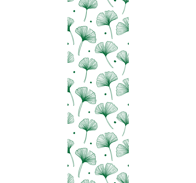tapeta listy ginkgo verde elegante - Tenstickers