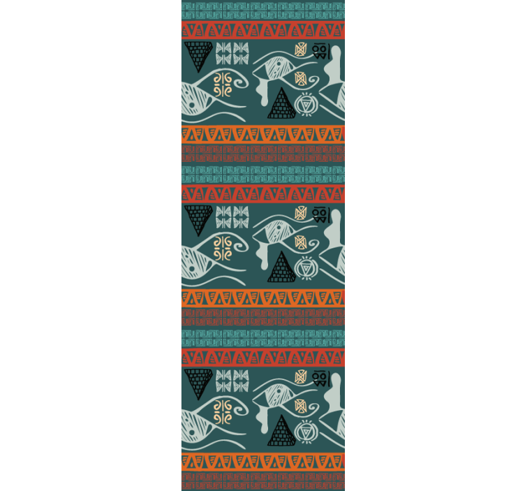 tapety s rybami pobrežná kmeňová geometria - Tenstickers