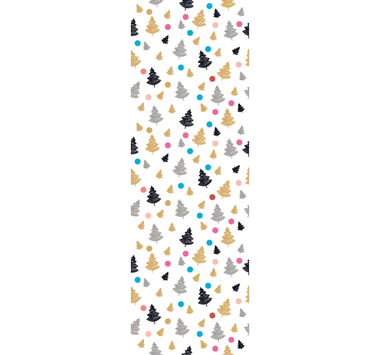 tapeta stromy farebný vzor borovice - Tenstickers