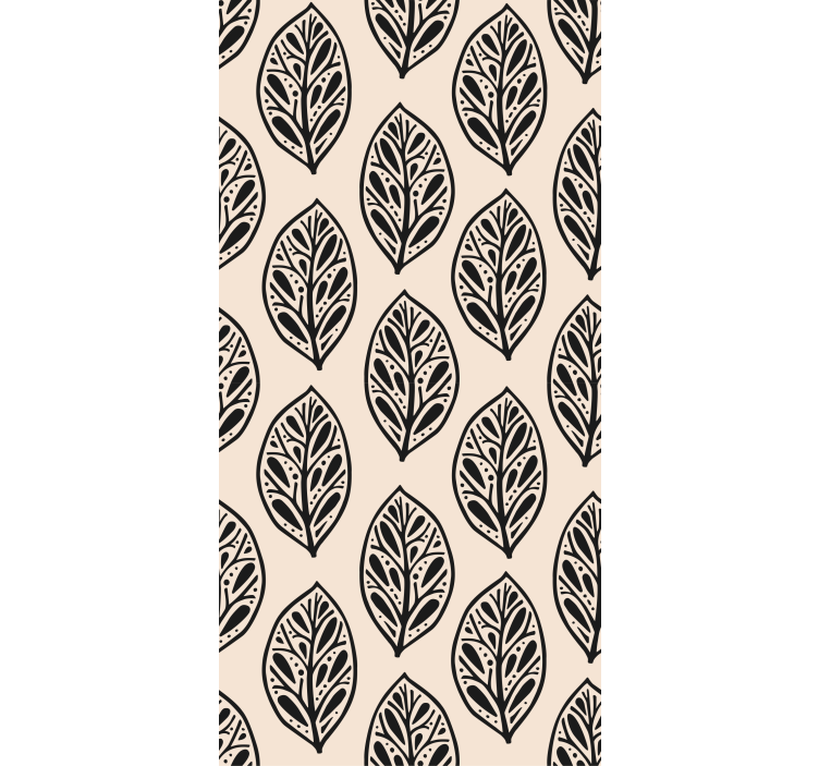 tapeta listy štýlový béžový aranžmán - Tenstickers