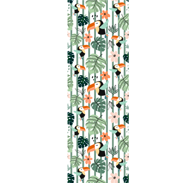 tapeta na stenu zvierata téma tropického tukana - Tenstickers