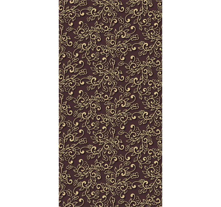 tapety do obývačky elegantné kvetinové víry - Tenstickers