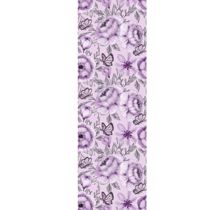 tapety na stenu kvety aranžmán s kvetinovými motýľmi - Tenstickers