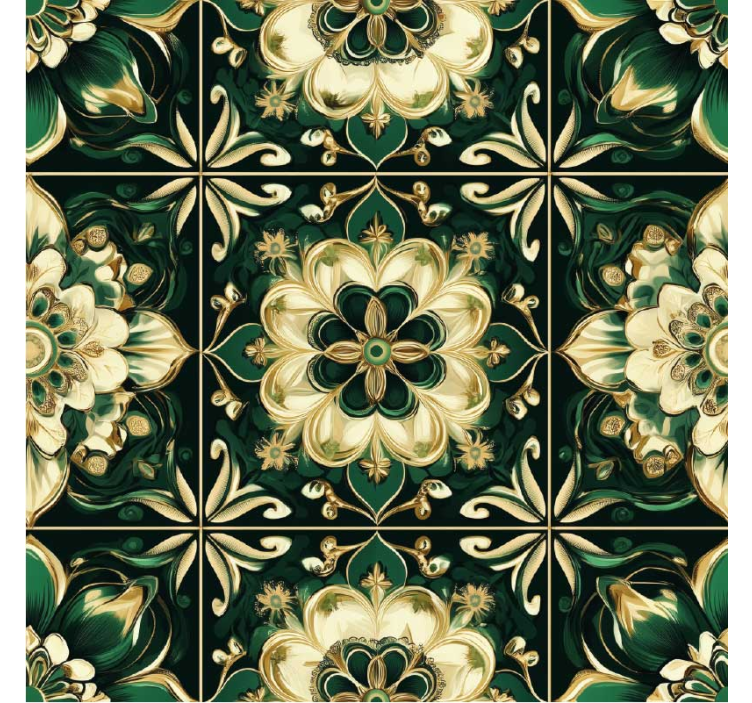 tapety do kuchyne botanické mozaikové dlaždice - Tenstickers