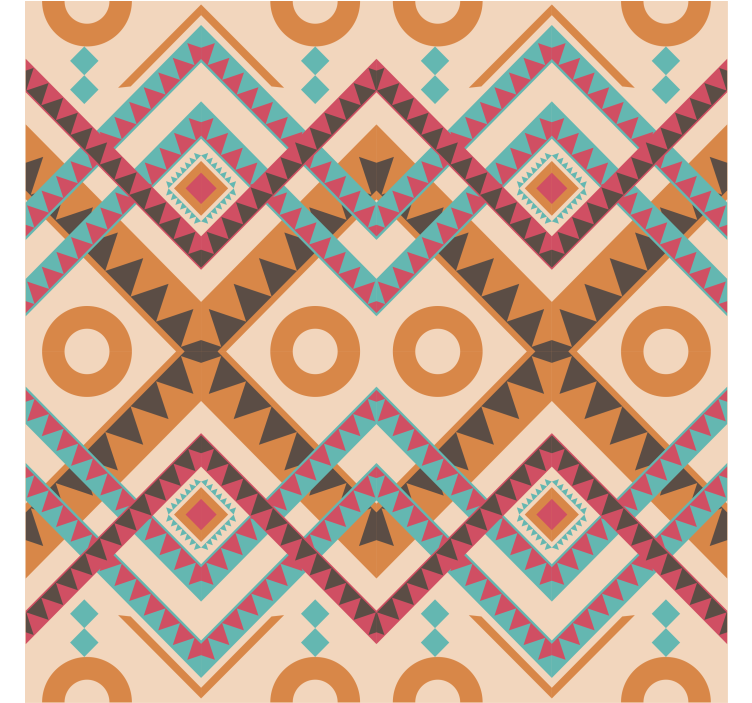 Tapety do obývačky s multikolórovým diamantovým vzorom - Tenstickers