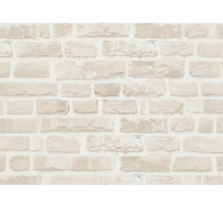 Tapety do obývačky napodobnenie bielej tehly - Tenstickers