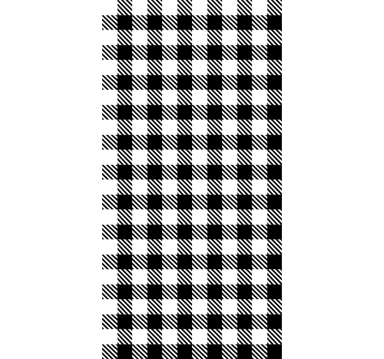 Tapeta do izby čierno-biela vichy - Tenstickers