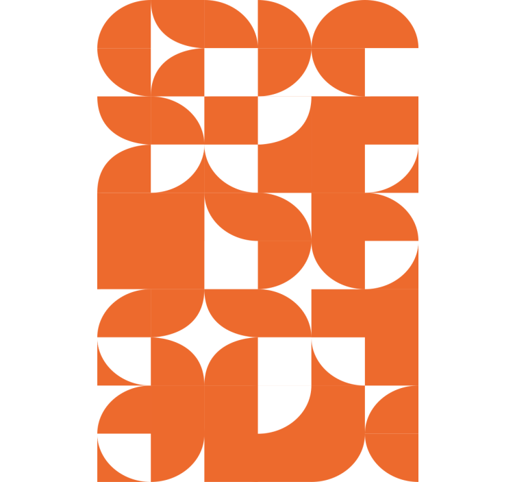 Vzorované tapety s geometrickým vzorom oranžového kruhu - Tenstickers