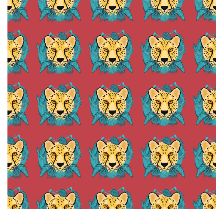 Vzorované tapety v orientálnom štýle s leopardím vzorom - Tenstickers