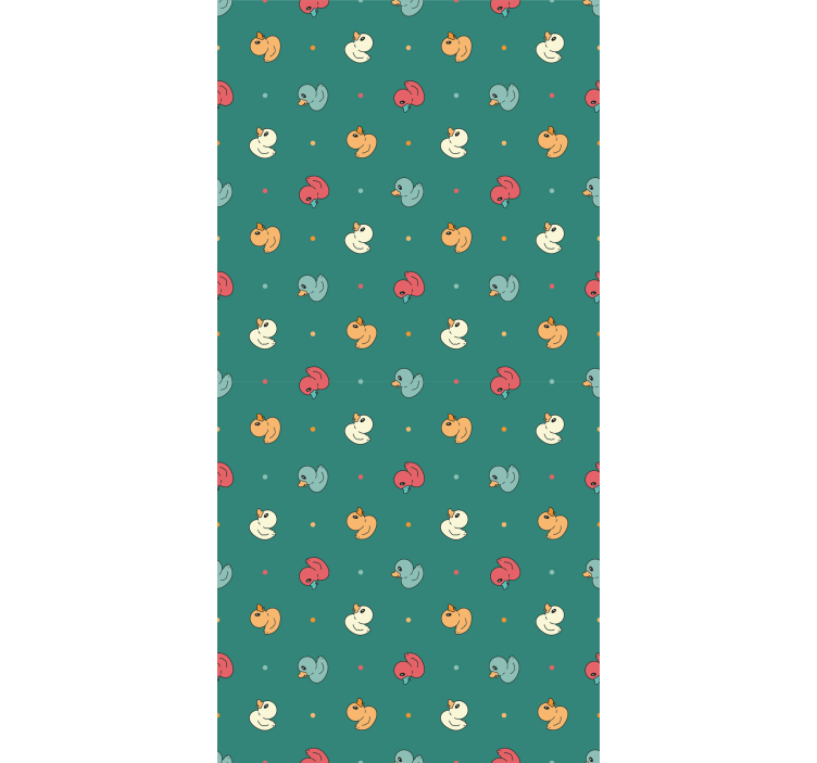 Tapeta na stenu zvierata farebné gumové kačičky - Tenstickers