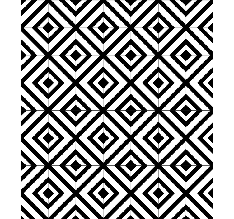 Tapety geometrické vzory čierno-biele diamanty - Tenstickers